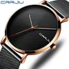 CRRJU – montre-bracelet étanche en acier inoxydable pour hommes, marque de luxe, nouvelle collection, bracelet en maille, Design Simple, horloge Relogio273M