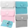 Jewelry Pouches 4Pcs Flannel Storage Bags Envelope Style Snap Button For Necklace Bracelet Earring