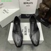 BERLUTI Men's Dress Shoes Leather Oxfords Shoes Berlut New Men's Calf Leather Brush Color British Handsome Oxford Shoes Fashion Business Dress Leather Shoes HB9B