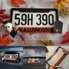 アクセサリー35*23cmハロウィーンカーナンバープレートフレームアイアンハロウィーンパーソナライズされたマイケルマイヤーズ車用SUVトラック