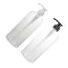 Dispensador de sabão líquido 2 peças, garrafa de shampoo, condicionador de cabelo, pet e garrafas, bomba de pressão transparente