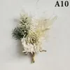 Decoratieve bloemen 1pc Mini Natuurlijk Droog Boeket Boutonnières Bruidsjonkers Knoopsgaten Bruidsmeisje Bloem Corsage Broche Kerst Bruiloft Decor