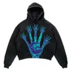 Överdimensionerade palm fancy tryck hoodie män och kvinnor 2023 punk y2k gata lös casual gotiska retro klädtoppar hoodies