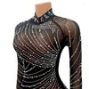 Robes décontractées Gland Plume Dimoand Sheer Mesh Party Robe Perles Femmes Glam Night Sparkle Strass Frangé Anniversaire Tenues