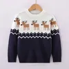 Kinderkleding herfst- en winterkersttrui voor jongens en meisjes Cartoon elandensweater 231228