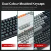 Eyooso K620 USB Mechanical Gaming Keyboard Wired Blue Red Switch Monochrome LED Backbelyst 87 Key For Compute Laptop PC 231228