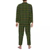 Vêtements de nuit masculins drapeau jamaïcain pyjama sets d'automne amour Jamaïque somnolence confortable 2 pièces