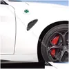 Car Stickers 1 Pair Aluminum Fender Decoration Four Leafs Clover For Alfa Romoe Giia Steio Exterior Accessories3834933 Drop Delivery A Otgid