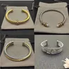 925 Srebrna luksusowa bransoletka DY Designer Personalizowany retro otwarcie męskie rozszerzenie Bangle Love Gold Dy Bransoletka dla kobiet Prezent biżuterii z pudełkiem