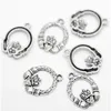 Whole- 100 pz antico tono argento strass Claddagh anello pendenti di fascino 25x18mm risultati dei gioielli che fanno fai da te intero J0506255S
