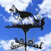 Tak Retro Garden Weather Vane Farm Iron Home German Shepherd Dog Outdoor Roof Decoration 231227