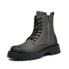 Botas Inglaterra estilo hombre negro gris otoño zapatos de invierno vaquero