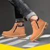 Chaussures de travail pour hommes, bottes de sécurité imperméables et anti-étincelles en cuir, antidérapantes, noires, 231225