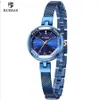 Ruimas Women's Simple Analog Blue Watches Luxury Top Brand Quartz Watch Ladies Woman Water Resostant Wristwatch Relogio Girl 270i