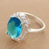 Anelli a grappolo Fashion Blue Zircon Wholesale 925 Gioielli anello placcato in argento per donne /gtwctnqr kcyjdvfw