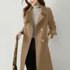 Trench-coat avec doublure pour femme, coupe-vent, Style mi-long, mode polyvalent, Slim, haut de gamme, printemps et automne, 2023