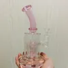 Bras épais arbre Perc narguilé barboteur verre eau Bong tuyaux recycleur huile Dab plate-forme avec Joint de 14mm