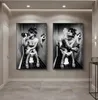 Nordic Canvas Art Posters And Prints Sexy Girl Sit in a Toilet Black and White Woman Smoke and Drink in Restroom Picture Poster8315869