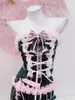 Dames Tanks E Girl Kleding Roze Cross Tank Tops Y2k Crop Top LolitaTank Kawaii Bustier Fashion