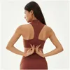 Lu Align Bra Yoga Woman Design Back Zip Nude Coupes amovibles respectueuses de la peau sans manches Séchage rapide Mode Sports Drop Delivery Dhagp