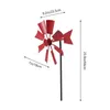 Iron Windmill Yard Winnower Garden Ornament For Outdoors Rotating Pastoral Plugin Park Decoration 231227