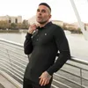 Erkek Polos Baba Oğulları Uzun Kollu T-Shirt Spor Spor Fitness Hızlı Kuru Nefes Alabilir Elastik Dönüş Yatak Alt Gömlek Top