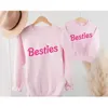 FOCUSNORM Mommy and Me Family Matching Outfits Long Sleeve Letter Print Autumn Pullovers Sweatshirt Tops Outwear 231228