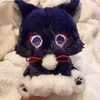 Fyllda plyschdjur 25 cm Genshin Impact Skirmisher Black Cat Doll Cat Plush Toy Cartoon spridda soldater runt dockan kawaii barn gåva 231228