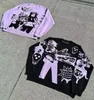 Y2K Suéter gótico Mujeres Harajuku Sudadera de gran tamaño Hombres Anime Prendas de punto Bordado Jersey Kpop Moda Top Streetwear Ropa 231228