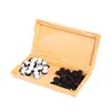 Magnetic Foldble Table Go Chess Set Chinese Old Board Game Weiqi Checkers Gobang Magnetism Plastic Go Game Barn Toy Gift 231227