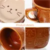 Tazze tazza di tazza in ceramica con coperchio per la colazione delle tazze da caffè per il caffè per la casa