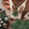 Dekoratif Çiçekler 20 PCS Çiçek Çam Şubeleri Simülasyon Evergreen yaprakları Diy zanaat çelenkleri buket dekor Noel ağacı düğün masası