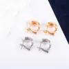 Ny Brand Pure 925 Sterling Silver Jewelry for Women Rose Gold Earrings Luxury Gold Clip Ear Studörhängen Design Summer2199