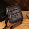 Shoulder Bags Men's Leather Small Solid Color Retro Waist Satchels ltifunctional Genuine Male Messenger Crossbody Pursestylishhandbagsstore