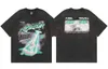 2024 HellStar T Shirt Rappe Męskie Kobiety Tshirt Rapper Wash Gray Craft Craft Unisex Krótkie rękawie Top High Street Fashion Retro Hell Damskie T-shirt Projektanci TEES S-XL