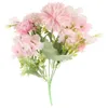 Kwiaty dekoracyjne 1 pakiet bukietów ślubnych do panny młodej sztuczne róże kwiat bukietu ślubnego ornament