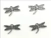 100st Lot Dragonfly Alloy Charms hängen Retro smycken gör DIY Keychain Ancient Silver Pendant för armbandörhängen 14x18M9102123