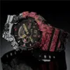 Watch Out Watch Men's Quartz Digital Sports Watch LED World Time Camouflage Carge Dial Oak Series Outmatic Laff Tomatic Lamp