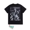 Casual Men Hip Hop Cotton Short Sleeve Graphic Print Off Crewneck T Shirt Youth Usa XL Black