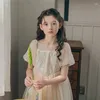 女の子のドレスあなたの季節のティーンガールズカジュアルプリンセス2023サマーメッシュパッチワーク服の子供ファッションレースドレス