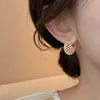 Dangle Earrings 2023 Design Rice Pearl Embellished Metal Flower Basket For Korean Women's Fashion Jewelry Ear Accessories