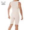 Bodysuit Men viktminskning Formear Full Body Shapers Slimming Plus Size Open Crotch Abdomen Shaper midjetränare Underkläder S6XL 231228