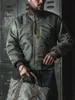 Bronson Repro USAF 1955 MA-1 Jaqueta de vôo 50S Men do inverno Militar Bomber Coat 231227