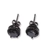 Boucles d'oreilles Hip Hop pour hommes, bijoux à la mode, noir, argent, imitation diamant, boucle d'oreille ronde pour Men6916842