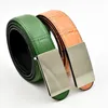 Belts Male Belt Luxury Designer Green Orange Men Genuine Leather Pattern Women's