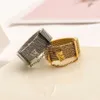 Luksusowy projektant biżuterii Pierścionki Kobiety uwielbiają urok zapasów ślubnych 18K Gold Stated Pierścień ze stali nierdzewnej Pierścień Pierścień 326X