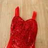 2024 Summe dziewczynki cekiny uwielbiają Serce Suspender sukienki Dzieci Krąek bez pleców koronkowy tiul sukienka Walentynki Dzieci Ubrania imprezowe Z6377