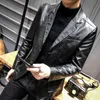 Fashion Mens Pu Leather Jackets Kpop Style Autumn Jacket Biker Faux Leather Coats Wine red Black Overcoats Coats Plus Size S-5XL 231228