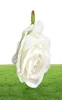 Flannel Rose Flower 10pcslot Wedding Decorations Real Touch Cloth Rose Flower Head Plastic Stem Home Office Shop Silk Decorative 3952725