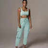 Solide Athleisure Casual Sporty Survêtement Ensembles Pour Femmes Débardeur Et Pantalon De Survêtement Costume D'été Deux Pièces Tenue Ensemble De Mode 231227